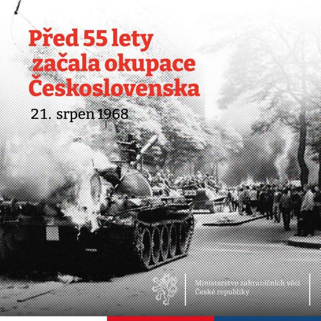 55 let od invaze vojsk Varšavské smlouvy do Československa