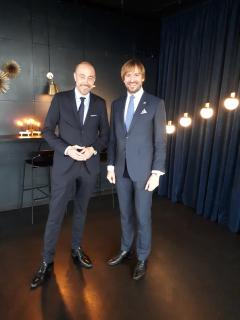 Ministr zdravotnictví Adam Vojtěch se svým dánským protějškem Magnusem Heunickem (vlevo) 