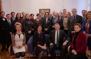 Setkání vevyslanců EU s předsedou parlamentu LV