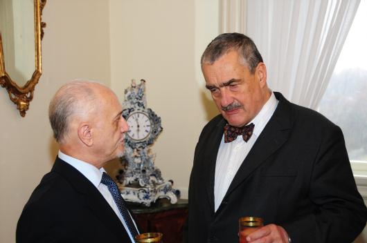 Ministr Karel Schwarzenberg a vicepremiér Iráku Hussain al-Shahrestani