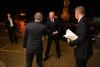 Ministr zahraničí v demisi Lubomír Zaorálek vítá nového ministra zahraničí Martina Stropnického v Černínském paláci
