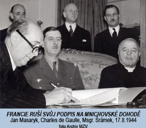 Francie ruší svůj podpis pod Mnichovskou dohodou