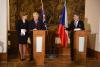Tisková konference ministrů zahraničí ČR a Velké Británie Lubomíra Zaorálka a Borise Johnsona