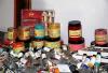 Oleje, akryly a křídy - pracovní stůl / Oil paints, acrylic paints and dust chalks on the work desk