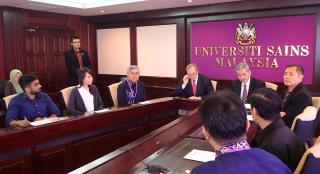  Meeting at the USM in Penang with the top management of the Universiti Sains Malaysia and two PhD students 