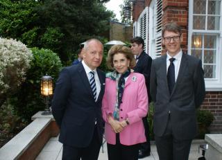 Ambassador Sečka with Baroness Rawlings and a new principal of the ECP N. Brown