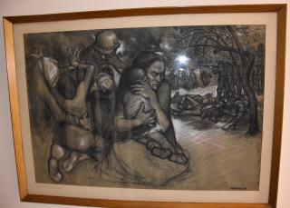 The sketch of the painting “Lidice”