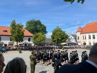 Military parade in Kuressaare during the Victory Day