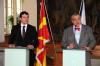 Ministr Karel Schwarzenberg a ministr zahraničí Makedonie Nikola Poposki