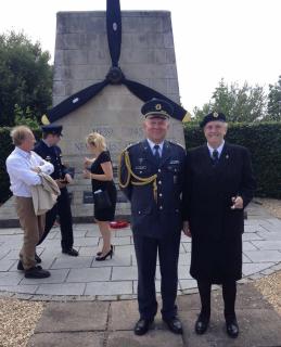 Colonel Jiří Svatoš and Lucy Eden – Parade Marshall and Deputy Secretary of the Friends of New Forest Memorial