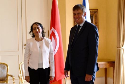 Minister of Foreign Affairs Tomáš Petříček received Ambassador of Tunisia Mrs. Yosra Souiden