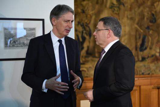 Ministr Lubomír Zaorálek a britský ministr zahraničí Philip Hammond
