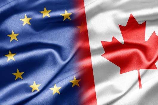 Vlajka EU a Kanady