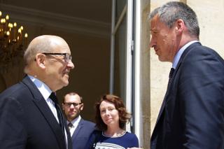 Ze setkání s ministrem obrany Jean-Yves Le Drianem.