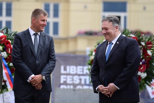 Minister Petříček held talks in Pilsen with US Secretary of State Pompeo