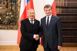 Předseda Senátu PČR Jaroslav Kubera a maršálek Sejmu PR Marek Kuchciński