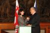 Ministr Karel Schwarzenberg a ministryně zahraničí Gruzie Maja Pandžikidze