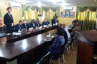 Setkání na ministerstvu obrany Libérie 