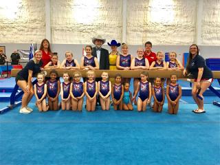 Sokol WEST, Ambassador Kmonicek and Indira received a rousing early-morning welcome and gymnastics exhibition presented by these young gymnasts.   
