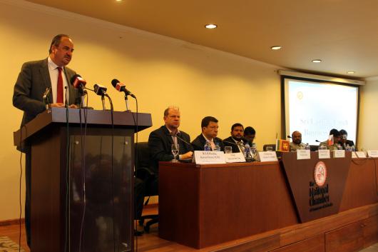 Ministr Jan Kohout na zahájení podnikatelského semináře na Šrí Lance