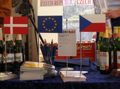 Czech flags and Czech beer