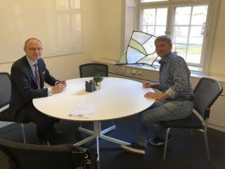 Meeting between Chargé d’affaires (CDA) a.i. Martin Bašta and CEO of SBT Sverige AB Patrick Marelius.  