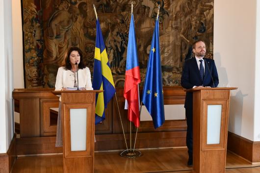 Ministr Kulhánek přijal švédskou ministryni zahraničí Linde