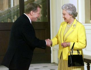 Královna Alžběta a prezident Václav Havel