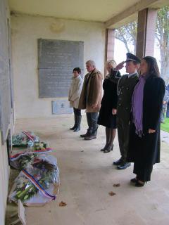 Mémorial du cimetière des légionnaires tchécoslovaques, La Targette, 11 novembre 2014.